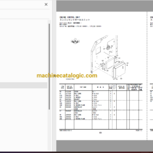 Hitachi ZX170W-5B Wheeled Excavator Full Parts Catalog