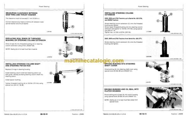 John Deere 2355, 2555, 2755 and 2855N Tractors Technical Manual (TM4434)