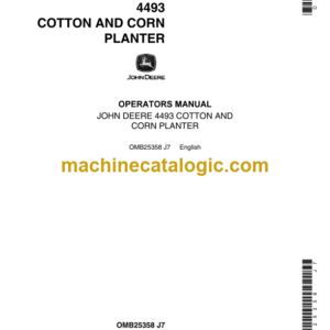 John Deere 4493 Cotton and Corn Planter Operator's Manual (OMB25358)