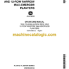 John Deere 7000 Folding 8-Row Wide And 12-Row Narrow Max-Emerge Planters Operator's Manual (OMA45598)