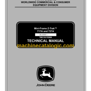 John Deere 717A and 727A Mini-Frame Z-TrakTM Technical Manual (TM2139)