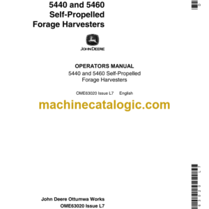 John Deere 5440 and 5460 Self-Propelled Forage Harvesters Operator's Manual (OME63020)