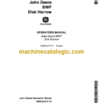 John Deere BWF Disk Harrow Operator's Manual (OMB25475)