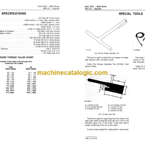 John Deere 8000 Series Grain Drills Technical Manual (TM1131)