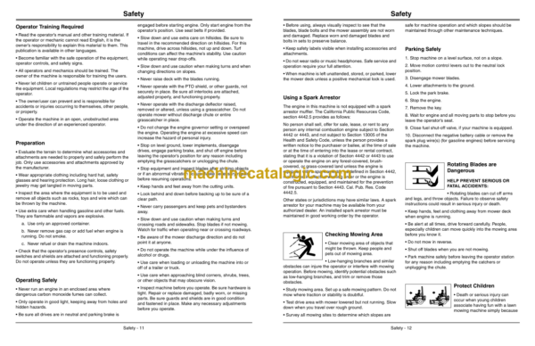 John Deere Z700 Series ZTrak Operator's Manual (OMTCU30420)