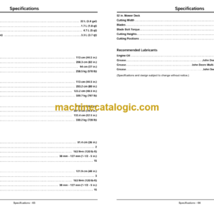 John Deere WHP36A, WHP48A, WHP52A Commercial Walk Behind Mower Operator’s Manual (OMTCU33547 K2)