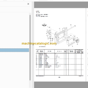 Hitachi ZX20U-5B Hydraulic Excavator Parts Catalog & Engine Parts Catalog