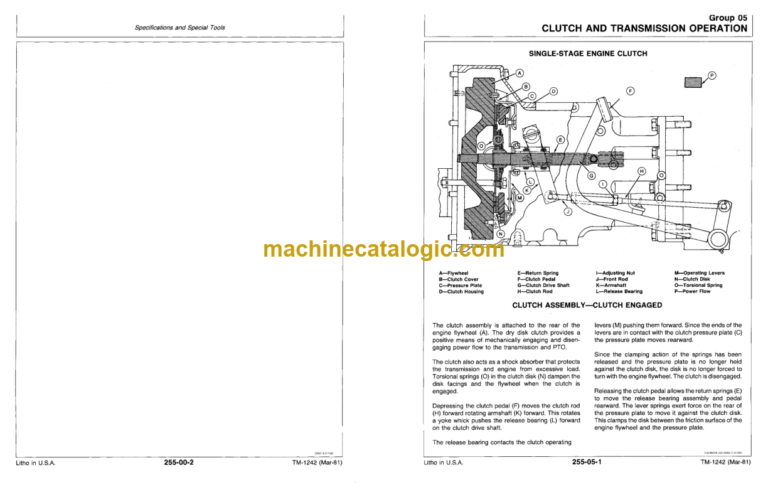 John Deere 650 and 750 Tractors Technical Manual (TM1242)