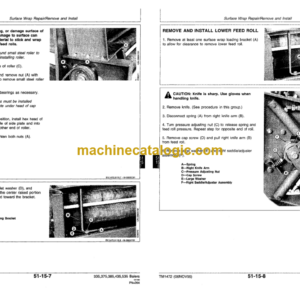 John Deere 335 375 385 435 and 535 Round Balers Technical Manual (TM1472)