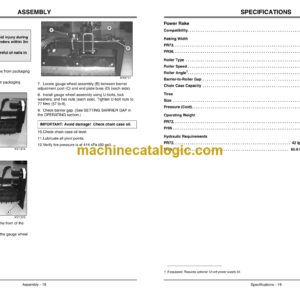 John Deere PR72 PR96 Power Rake Operator’s Manual (OMKV18675)