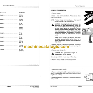 John Deere 210C 310C 315C Backhoe Loaders Repair Technical Manual (TM1420)