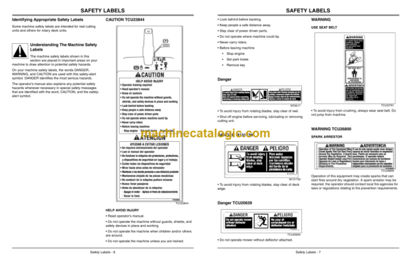 John Deere 7500, 7700, 8500, 8700, 8800, 7500 & 8500 E-Cut Hybrid Lightweight Fairway Mower Operator's Manual (OMTCU26685)