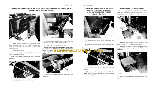 John Deere Combine Quick-Tatch Platforms Operator's Manual (OMH86807)