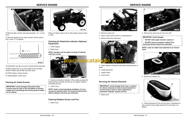 John Deere 425 and 445 Lawn and Garden Tractors Operator's Manual (OMM144042D0)