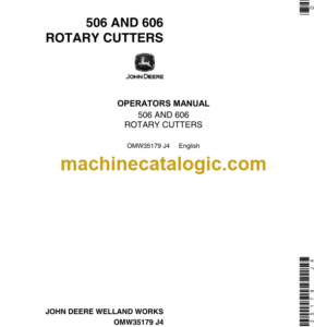 John Deere 506 and 606 Rotary Cutters Operator's Manual (OMW35179)