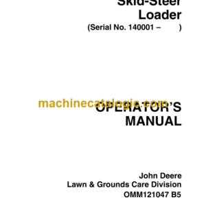 John Deere 3375 Skid Steer Loader Operator's Manual (OMM121047)