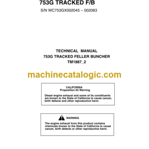 John Deere 753G Tracked F/B Technical Manual (TM1887-2)