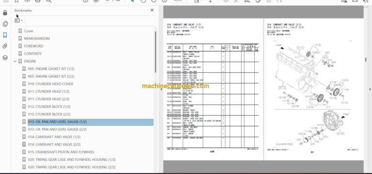Hitachi ZX170W-6 Wheeled Excavator Full Parts Catalog