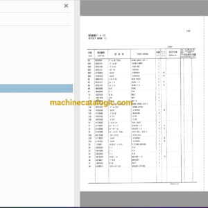 Hitachi EX100-3 Excavator Parts Catalog & Equipment Components Parts Catalog