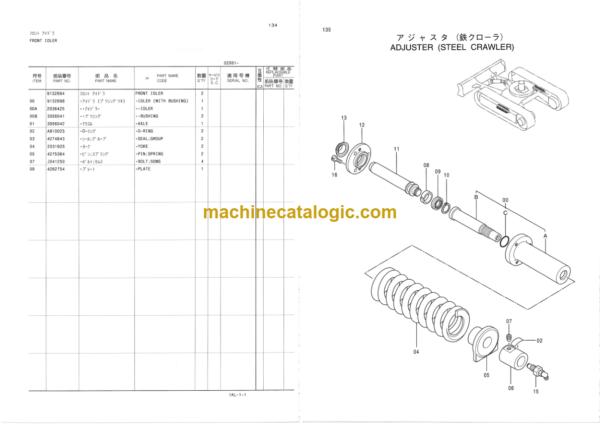 Hitachi EX22-2 Excavator Parts Catalog