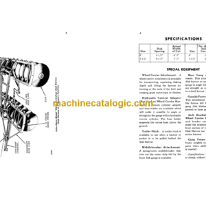 John Deere MODEL KCA Disk Harrow Operator’s Manual (OMB49959)