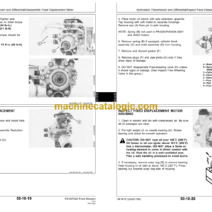 John Deere F510 and F525 Residential Front Mowers Technical Manual (TM1475)