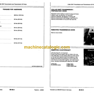 John Deere 2250, 2450, 2650, 2650N and 2850 Tractors Technical Manual (TM4440)