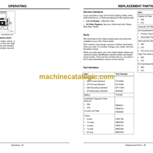 John Deere 260 270 Skid Steer Operator’s Manual (OMKV18671)