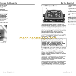 John Deere 180 and 220 E-Cut Hybrid Walk Greens Mower Operator’s Manual (OMTCU32639)