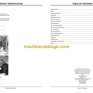 John Deere 997 Mid-Mount Z-Trak Operator’s Manual (OMDMU211934)