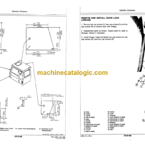 John Deere 690C Excavator 693C Feller-Buncher 693C Delimber Repair Operation and Test Technical Manual (TM1323)