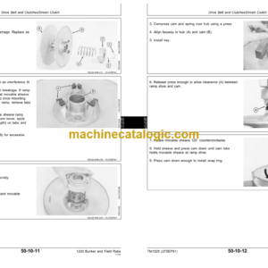 John Deere 1200 Bunker and Field Rake Technical Manual (TM1525)