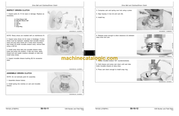 John Deere 1200 Bunker and Field Rake Technical Manual (TM1525)