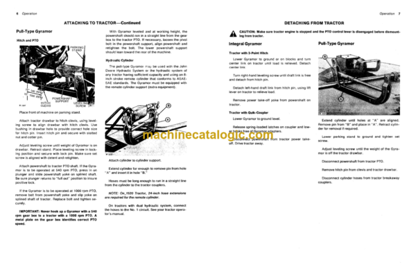 John Deere 407 Gyramor Rotary Cutter Operator's Manual (OMW21132)