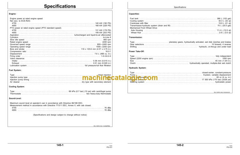 John Deere 4755 and 4955 Tractors Operator's Manual (OMAR112286)