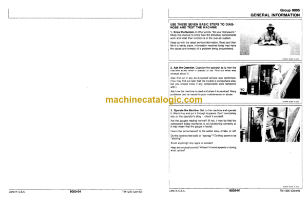 John Deere 990 Excavator Technical Manual (TM1230)