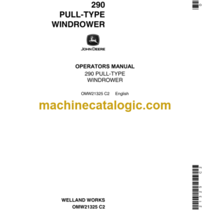 John Deere 290 Pull-Type Windrower Operator's Manual (OMW21325) John Deere 290 Pull-Type Windrower INDEX