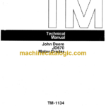John Deere JD670 Motor Grader Technical Manual (TM1134)