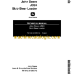 John Deere JD24 Skid Steer Loader Technical Manual (TM1042)