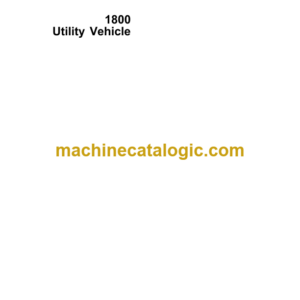 John Deere 1800 Utility Vehicle Technical Manual (TM1527)