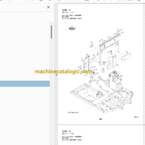 Hitachi ZX60-5G Hydraulic Excavator Parts Catalog & Engine Parts Catalog & Equipment Components Parts Catalog