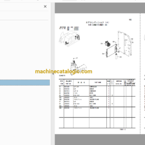 Hitachi ZX190W-3 Wheeled Excavator Parts and Equipment Components Parts Catalog