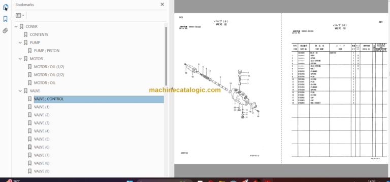 Hitachi ZX25 Excavator Parts Catalog & Equipment Components Parts Catalog
