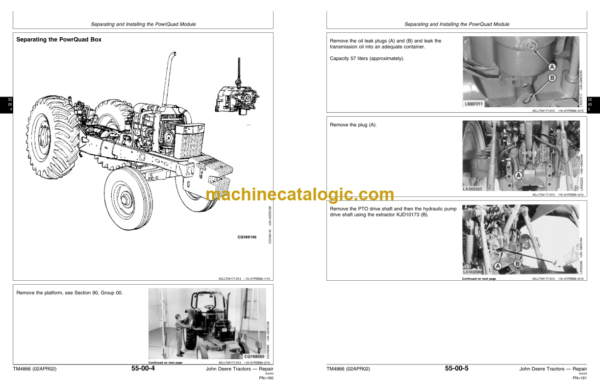 John Deere 6405 and 6605 Tractors Repair Technical Manual (TM4866)