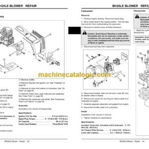 John Deere BH25LE – UT26523 Blower Technical Manual (TM2352)