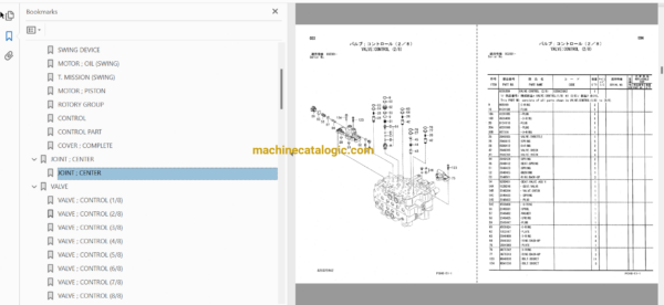 Hitachi ZX190W-3 Wheeled Excavator Parts and Equipment Components Parts Catalog