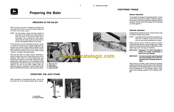 John Deere 467 Baler Operator's Manual (OME66569)