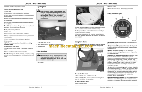 John Deere 7200, 7400 Trim and Surrounds Mower Operator's Manual (OMTCU27212)