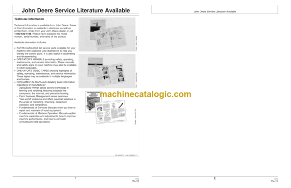 John Deere 419 Loader Operator's Manual (OMW48833E2)