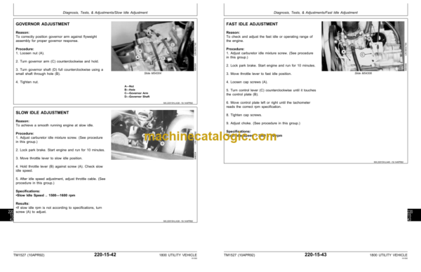 John Deere 1800 Utility Vehicle Technical Manual (TM1527)